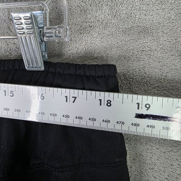 Mens Nike Black Track Pants White Side Piping & Zippers 100% Polyester Size XL - Picture 6 of 10